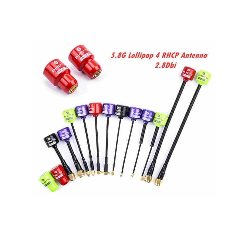 Lollipop & Mushroom Antenna, 5.8GHz High Gain RHCP Antenna for FPV Drone RC Model, Compatible with Mammoth VTX