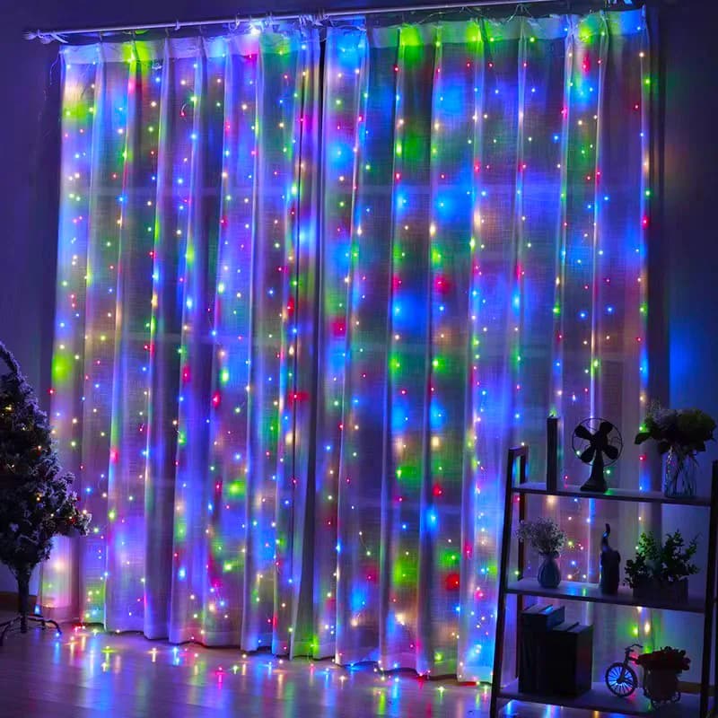Luci per tende da fata Luci natalizie con telecomando 8 modalità Luci a stringa a LED per camera da letto Decorazioni per interni Matrimoni Feste Giardino