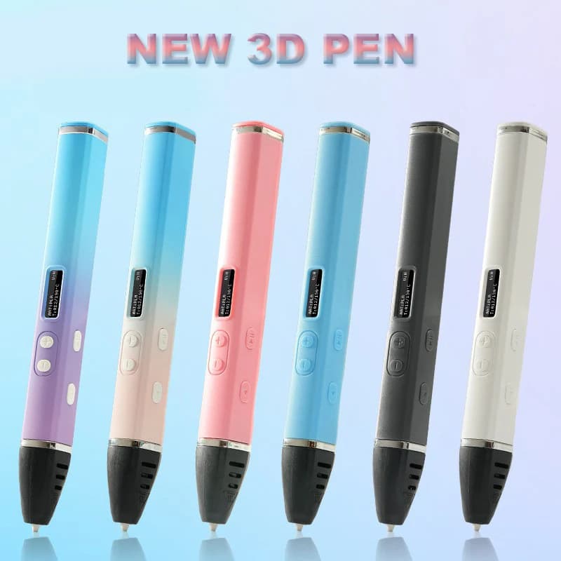 3D Printing Pen OLED Display Professional 3D Print Pens Competition Level With PLA Filament 3D Doodling Making Detachable Design
