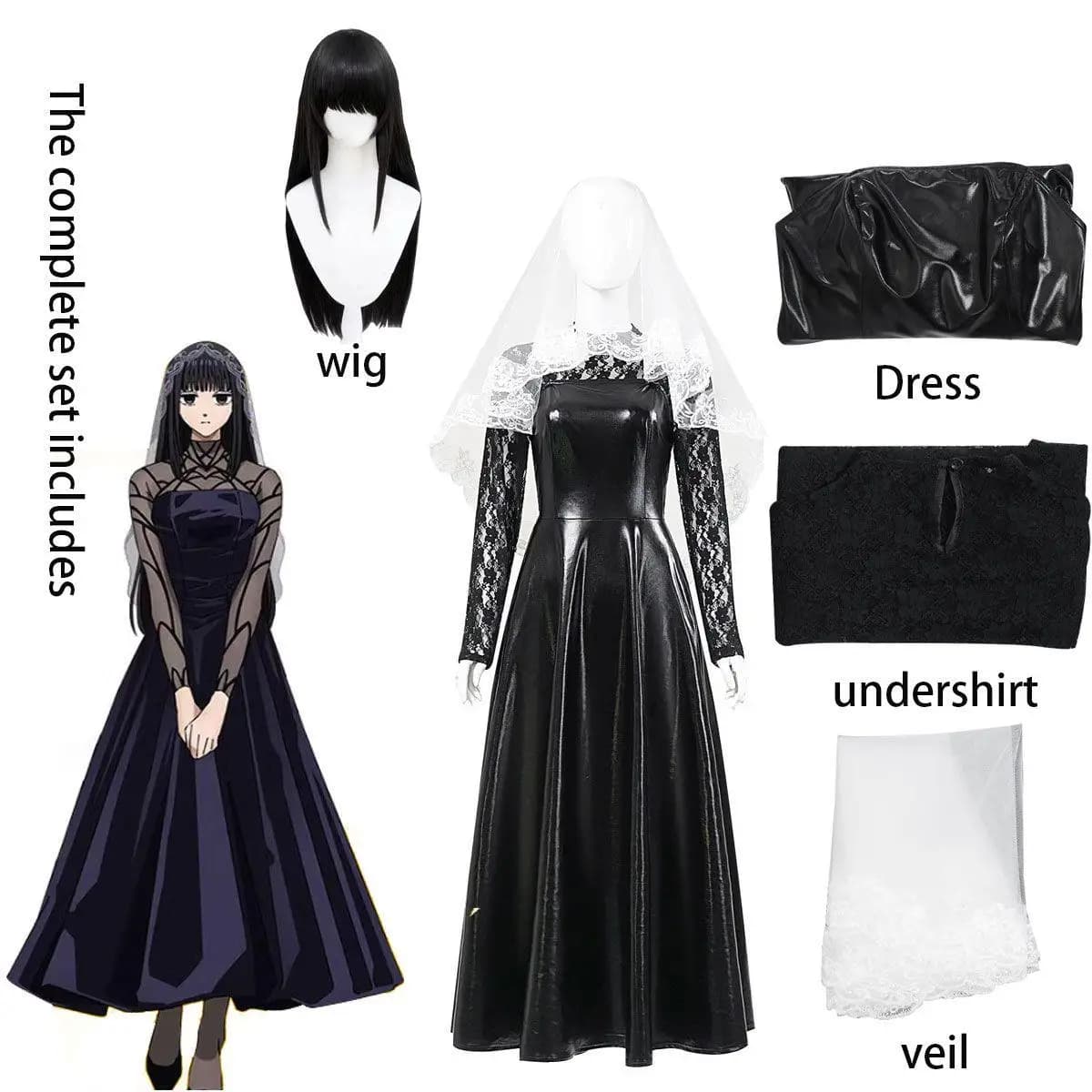 Abito da sposa a tema Sakamoto con fiori, abito da sposa in stile anime giapponese, abito da donna per cosplay Killer.