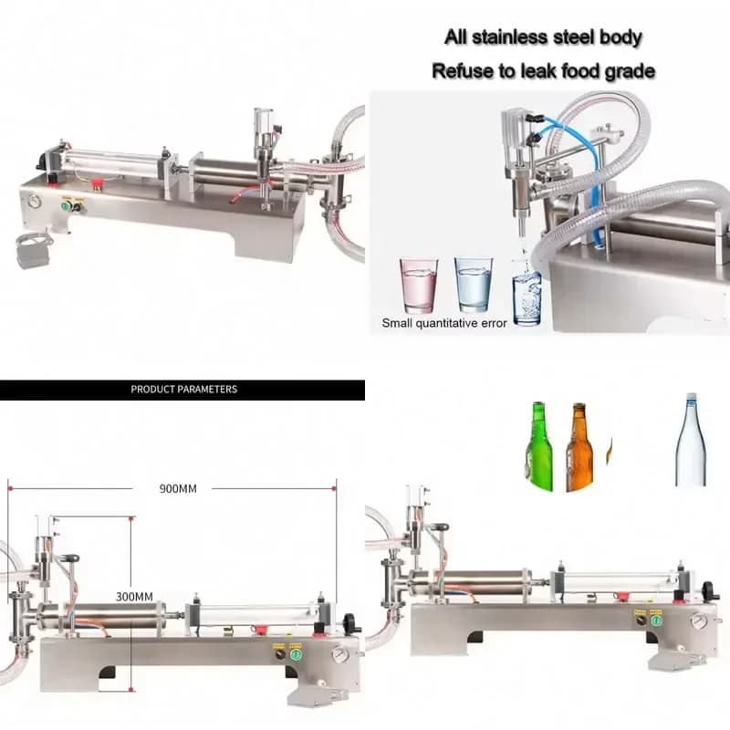 10-100ml New Single Head Models Semi-Automatic Water Milk Wine Juce Beverage Bottle Packing and Filling Machine for Plastic