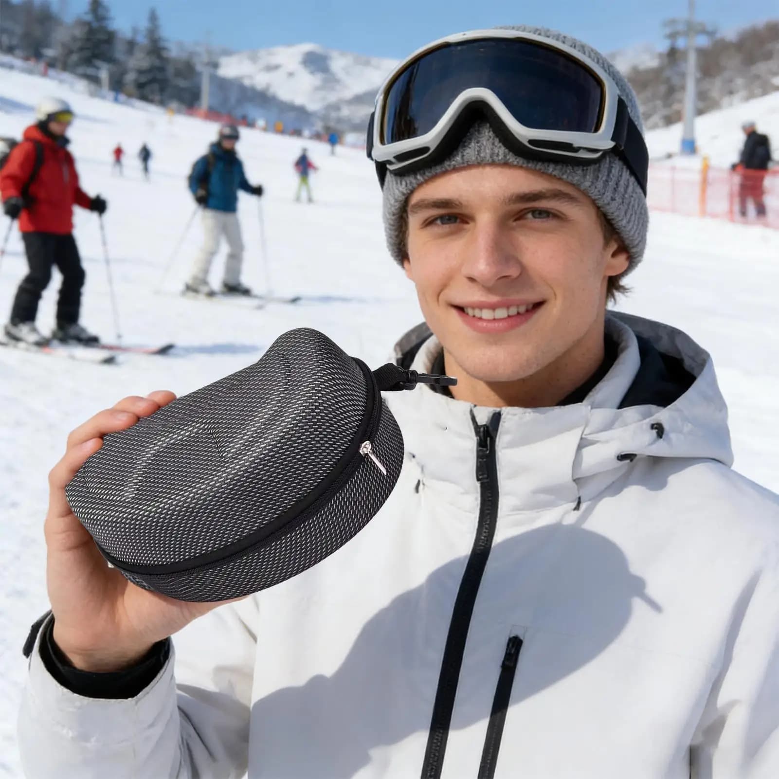 Protective Case for EVA Snow Eyewear, Boxes for Swimming Sunglasses, for Sport, Leisure, Beach, Hiking, Snow, Travel