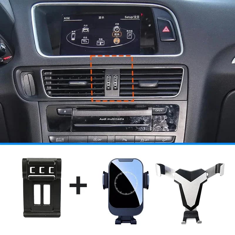Supporto per telefono per auto per AUDI Q5 8R 2010 2011 2012 2013 2014 2015-2018 Staffa fissa Base Speciale supporti per telefono cellulare per auto Ricarica