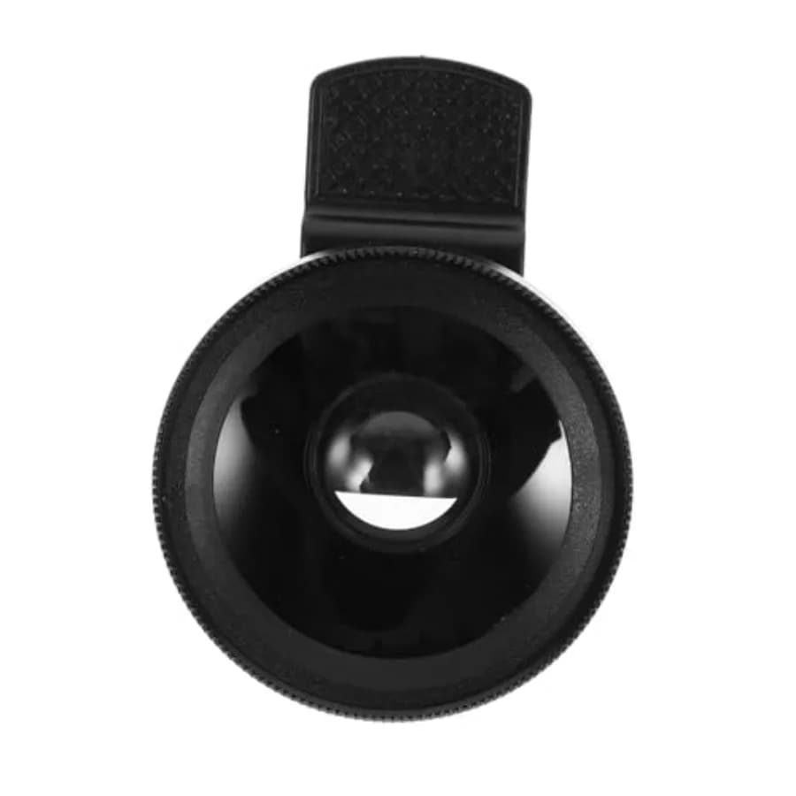 Lente Macro per Smartphone, Clip-on Multifunzione in Lega di Alluminio, Colore Nero, per Fotografia Mobile