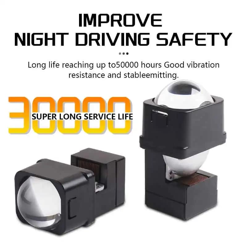 2 pz SANVI M15S 1.5 pollici Mini H4 LED Matrix modulo faro lenti del proiettore 12V 108W 6000K per H7 9005 9006 accessori auto