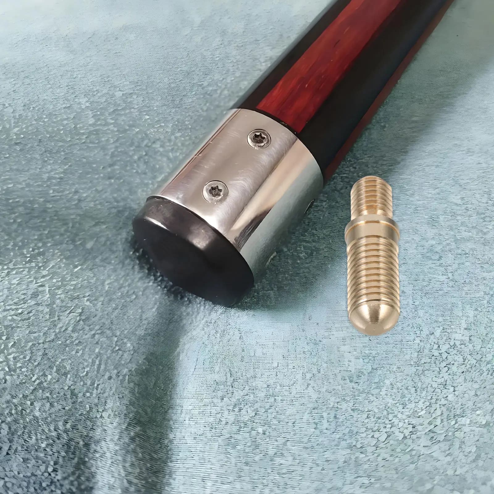 Set di viti per stecca da biliardo, interfaccia in ottone, viti per presa migliorata, prolunga per stecca da biliardo, accessorio per snooker, asta di estensione per biliardo