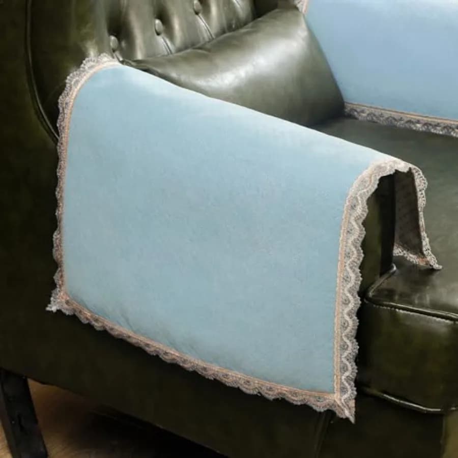 Couch arm Covers, Non-Slip lace Sofa arm Covers Set of 2 Washable Sofa armrests Cover for Living Room Recliner Chair arm Cover