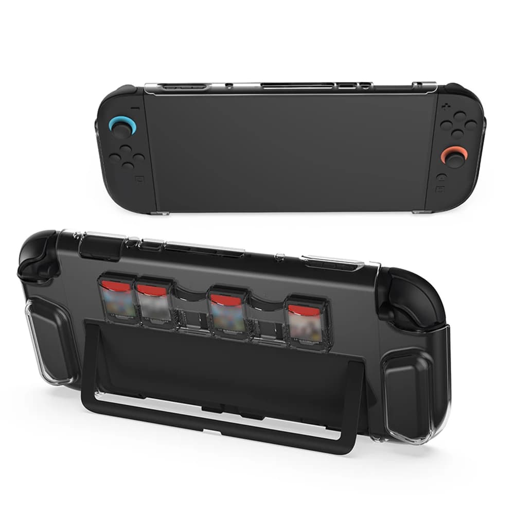 Custodia Protettiva Trasparente in PC Antiurto per Nintendo Switch 2 con 6 Slot per Schede di Gioco - Accessori per Videogiochi