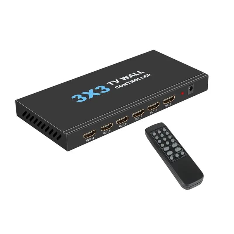 4K 3X3 -Compatible TV Video Wall Controller 3X4/4X3/4X4 Multi Video Screen Processor Switcher With Remote