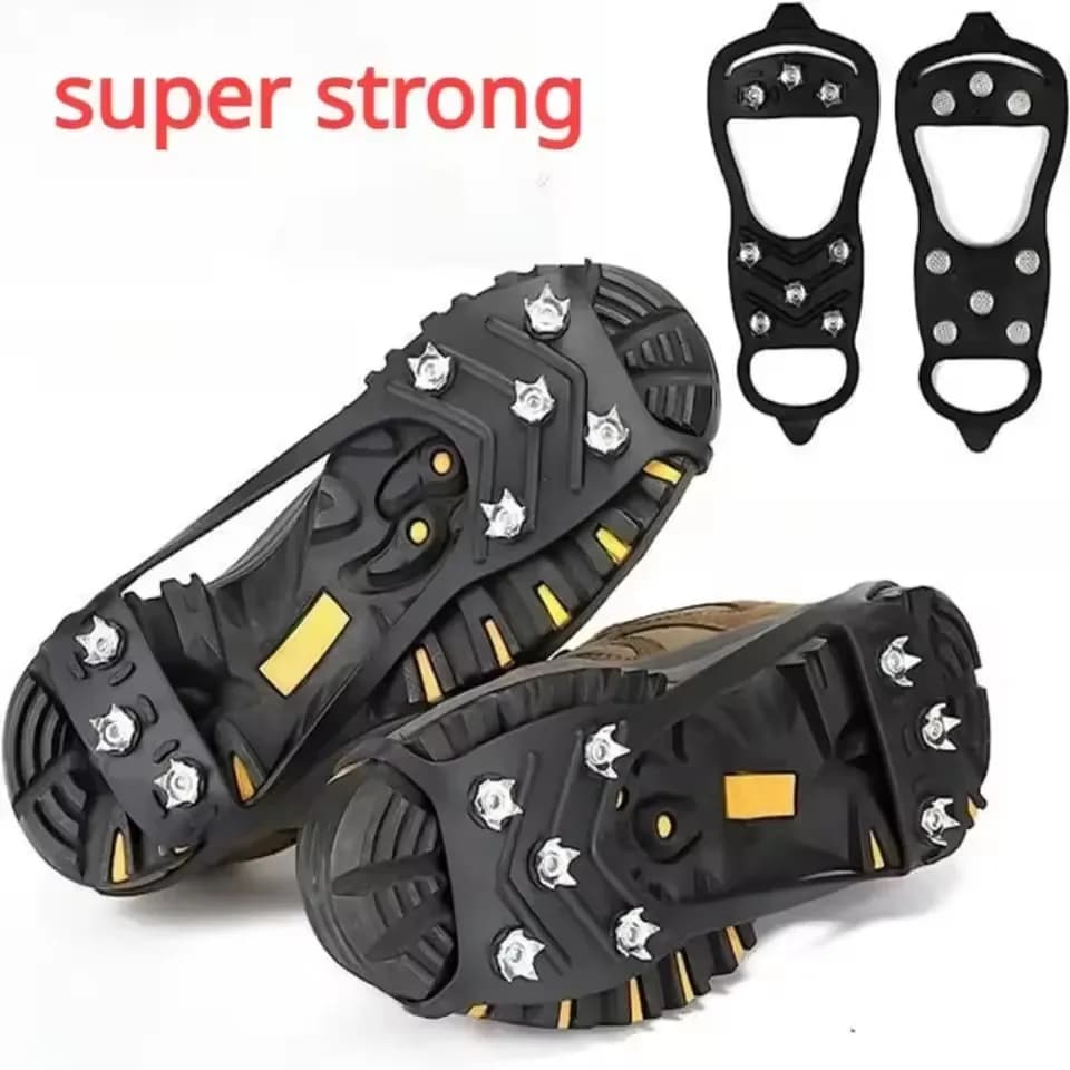 8 teeth Ice clamp Spike for shoes Winter Outdoor Anti-slip Hiking Mountaineering Ice Snow Ramponi Anti-slip shoe covers