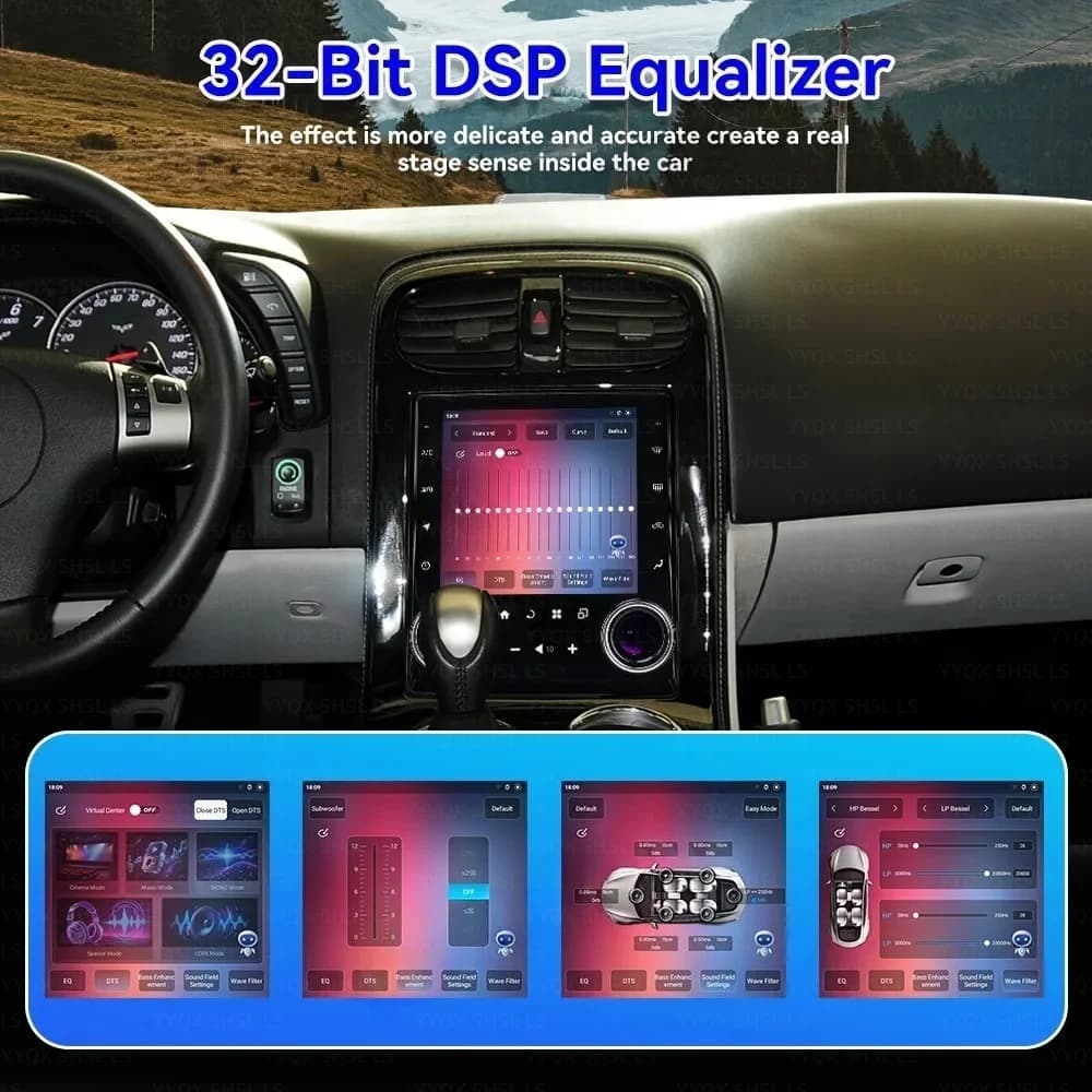 10.4 "Per Chevrolet Corvette C6 2005-2013 Android Auto Lettore Multimediale Per Auto Carplay Schermo di Navigazione GPS Audio Radio BT DSP