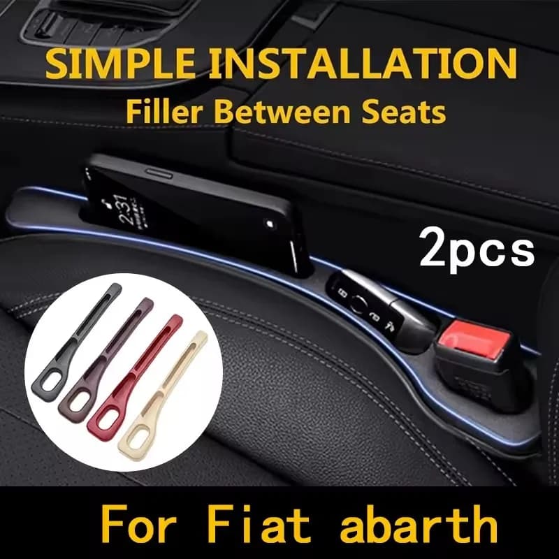 2Pcs For Fiat Abarth 595 Abarth 500 Abarth 124 Spider Car Seat Gap Filler Between Seat Crevice Interior Decoration Accessories