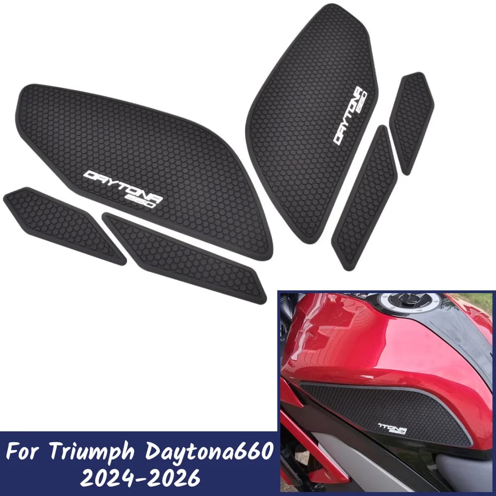 Daytona660 Tank Pad Stickers Gas Protector For Triumph Daytona 660 2024 2025 2026 Kit Knee Sticker Motorcycle Decal Accessories