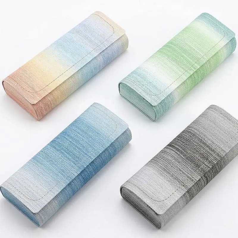 Hard-shell Spectacle Case Men Women Glasses Case PU Leather Portable Anti-extrusion Sunglasses Storage Box Folding Eyewear Pouch