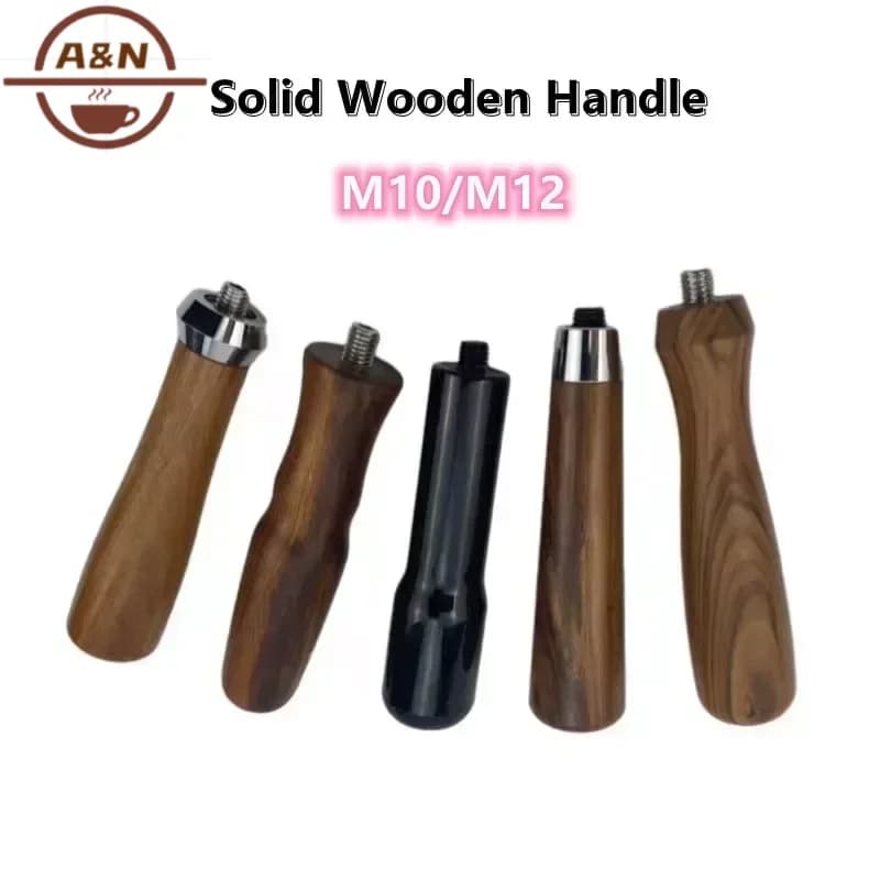 M10/M12 Solid Wood Coffee Handle Breville E61 Delongo filter stand for coffee machine tools