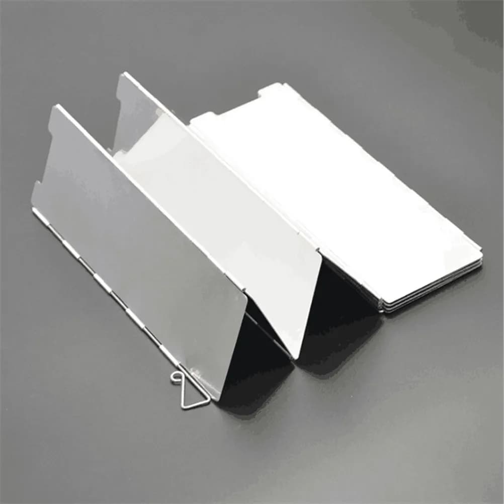 10 Pieghevole alluminio windscreen parts for Camping stove, Wind protection, Energy saving, Hiking and Fishing equipment