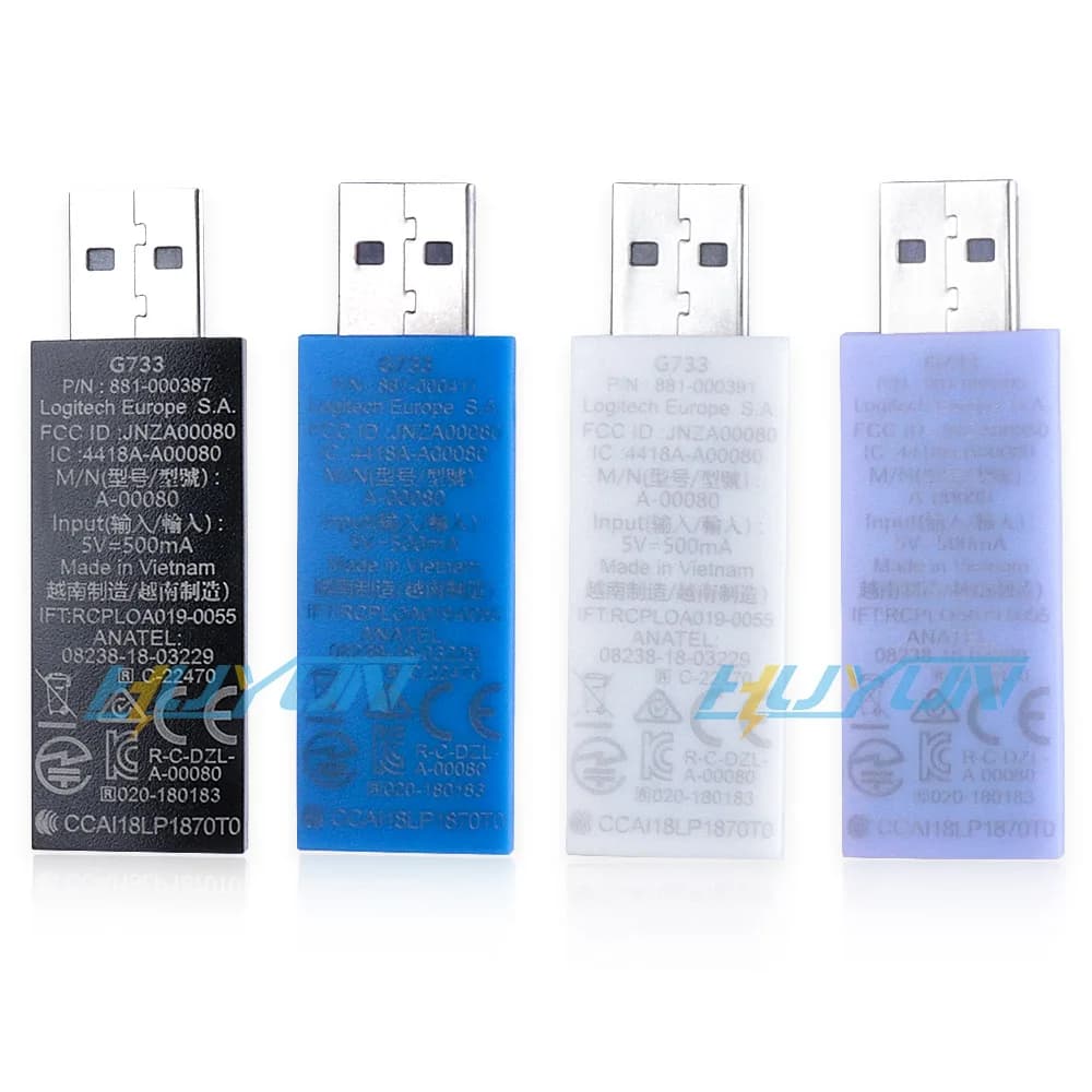 USB dongle receiver for Logitech G733 gaming headphones, USB adapter for headphones