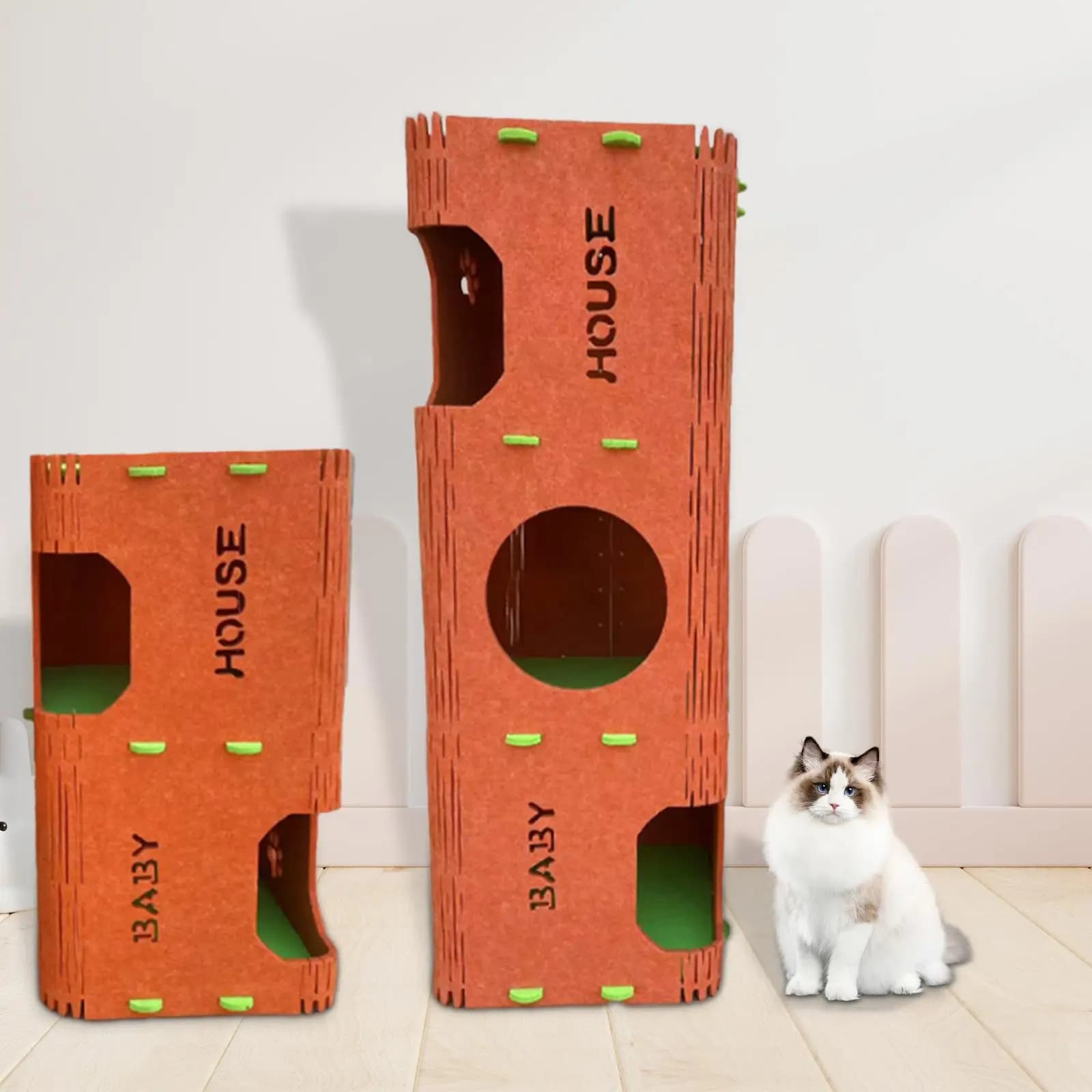 Casa per Gatti, Accessori per Animali Domestici, Tiragraffi in Feltro Resistente ai Graffi per Gatti e Gattini da Interno