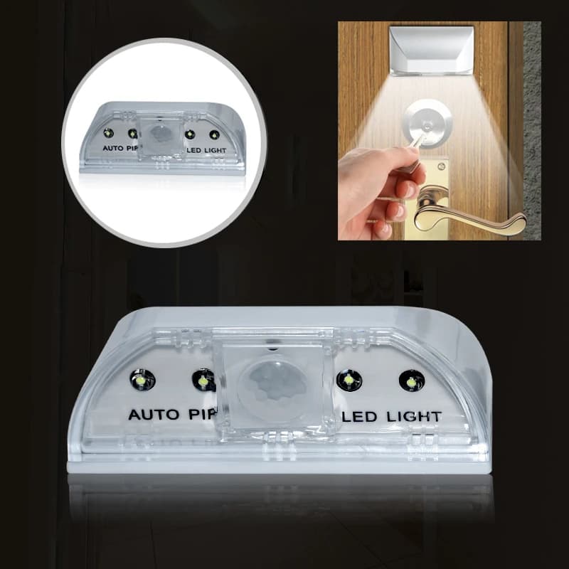 Serratura a LED per armadio a induzione piccola luce notturna PIR a infrarossi IR lampada per serratura senza fili sensore di movimento automatico luce per buco della serratura