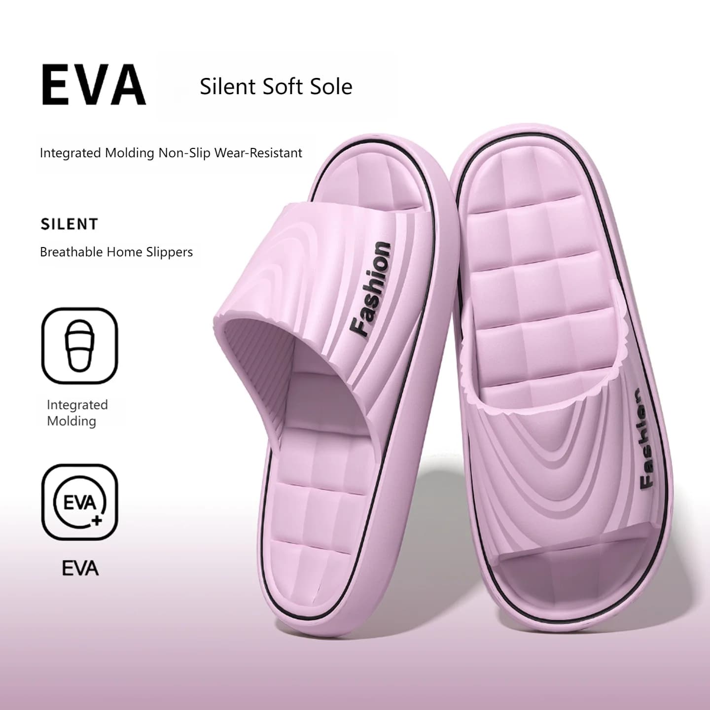 Women's comfortable slippers, men's slippers for interior and exterior, soft and light sandals