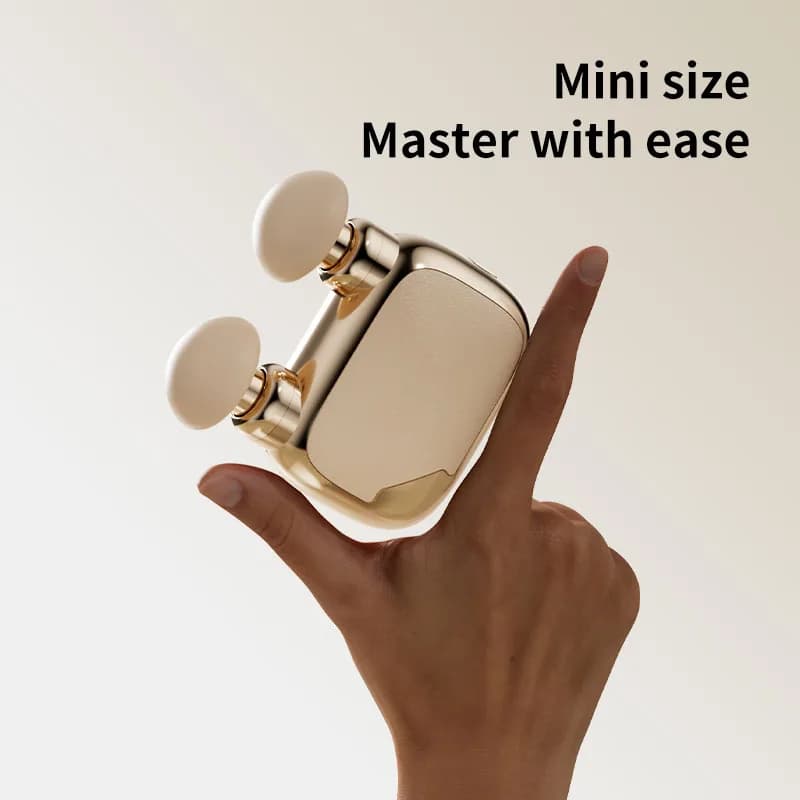 Mini Pistola per Massaggio Tascabile Leggera e Portatile con 6 Testine in Silicone Silenziosa per Rilassamento Muscolare in Ufficio e Casa