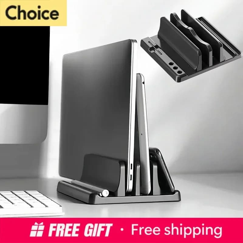 1pcs/2pcs Vertical Laptop Stand,Adjustable Multi-functional Tablet Holder For Pens/Notebooks/Smartphones//Ipad/Tablets/Laptops