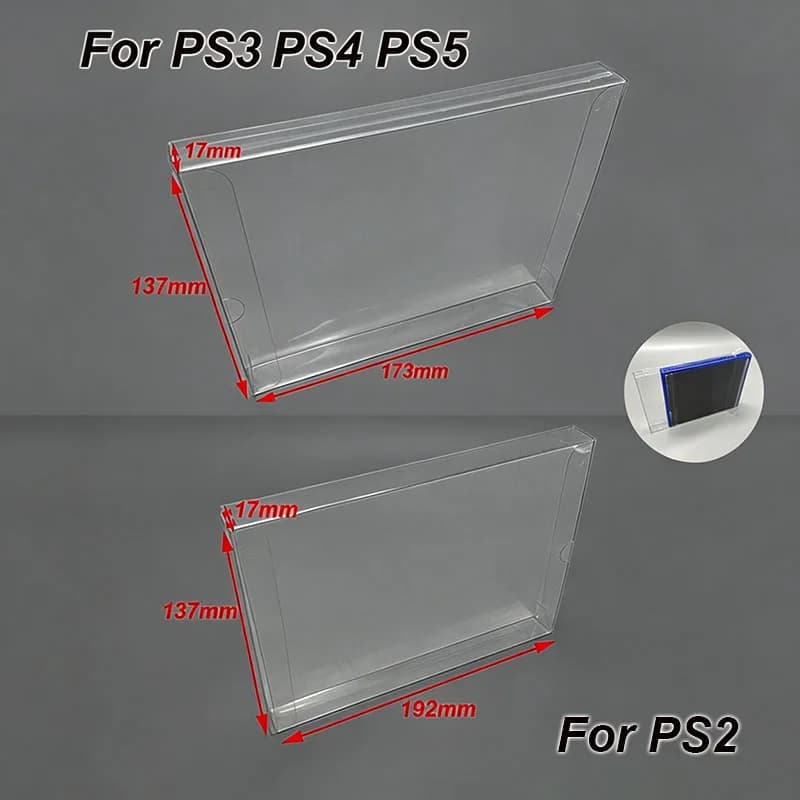 1 Pezzo Scatola Protettiva in PET Antipolvere per Esposizione e Collezione di Schede di Gioco PS2 PS3 PS4 PS5 137*17*192 137*17*173