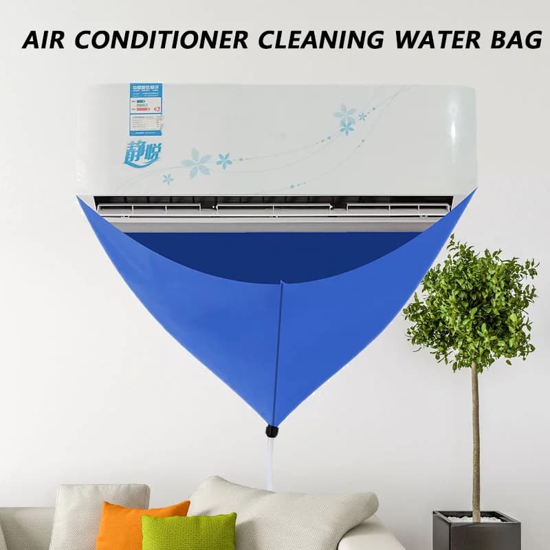 100 centimetri Addensato Pulitore Aria Condizionata Pulizia Copertura Borsa IN PVC con Tubo Dell'acqua Casa 1-1.5P Diviso Appeso Strumenti di Condizionatore D'aria