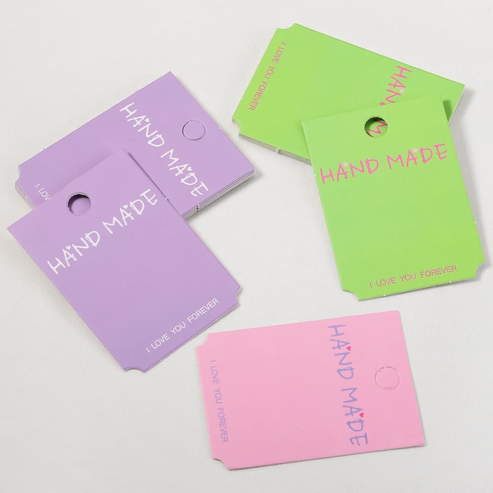 50 pezzi Barrettes carte da imballaggio forcine fatte a mano Display carte di carta per accessori per capelli ragazza fai da te etichetta porta etichette prezzo al dettaglio
