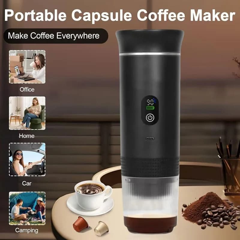 Macchina da caffè portatile Macchina da caffè elettrica senza fili per capsule in polvere Macchina da caffè espresso 3 in 1 per auto e campeggio domestico