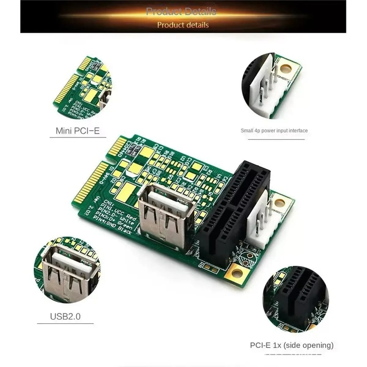 NEW FACTORY~Mini PCIe to PCI Express 1x Slot Adapter Card Production Test PCI-E 4x 8x 16x Card Component Interconnect Express