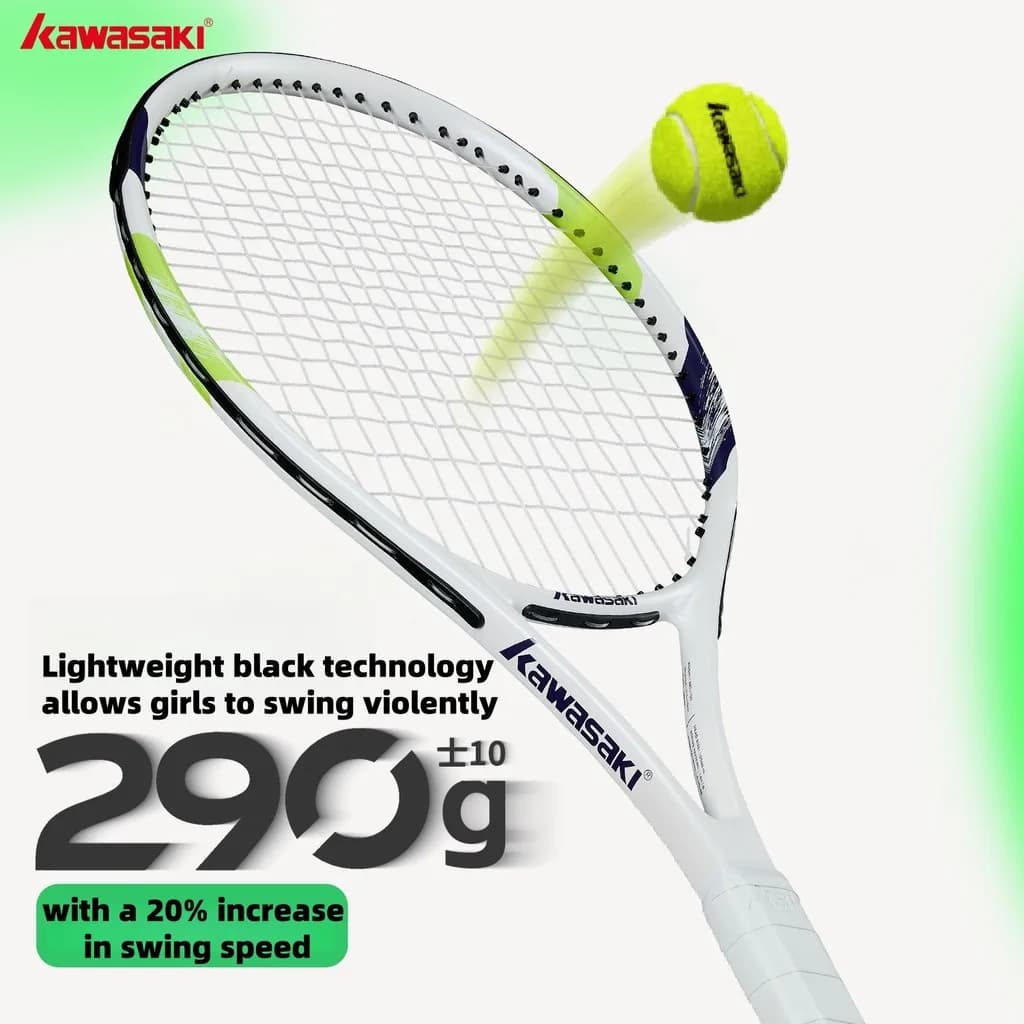 Lightweight tennis rack set Kawasaki Carbon composite rack set KD1 and PD1 Professional training set for men and women for beginners