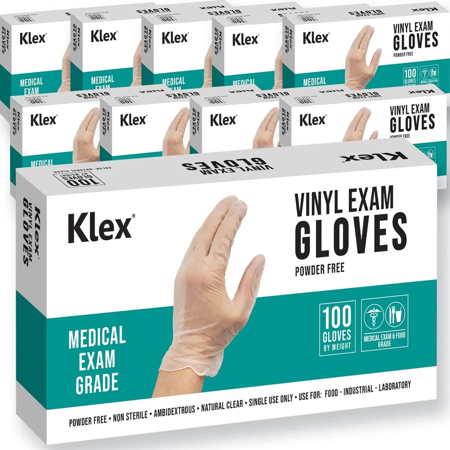 Guanti in Vinile Resistenti, Senza Lattice e Senza Polvere, Senza BPA, Monouso di Grado Medicale, Taglia L, Confezione da 1000