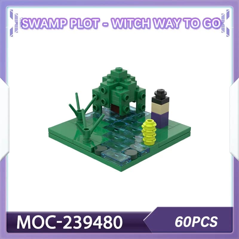 Set di blocchi da costruzione Swamp Plot - Witch Way to Go Pixel mattoni MOC-239480 Gioco artigianale Decorazione della casa Regalo di Natale