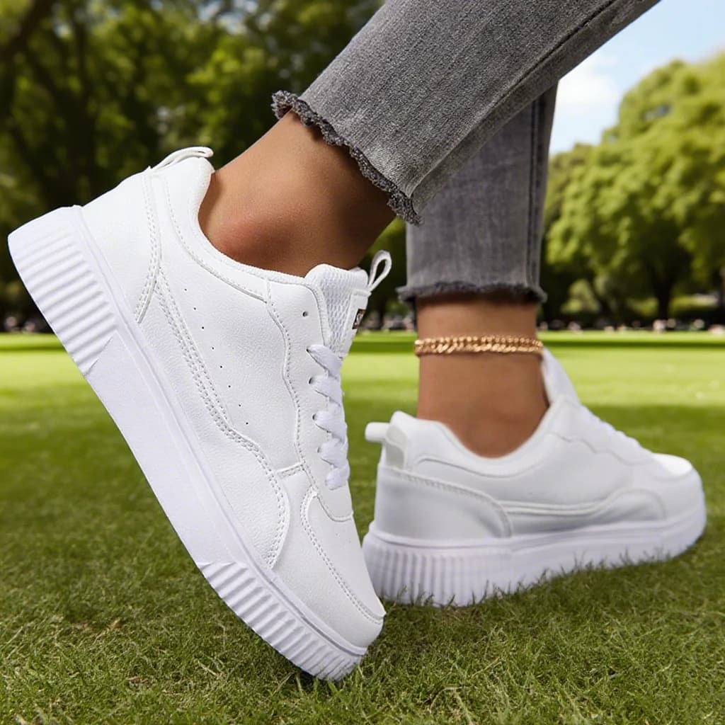 Moda donna scarpe casual scarpe basse da passeggio traspiranti sneakers bianche calzature femminili sport corsa passeggiate all'aperto per uomo