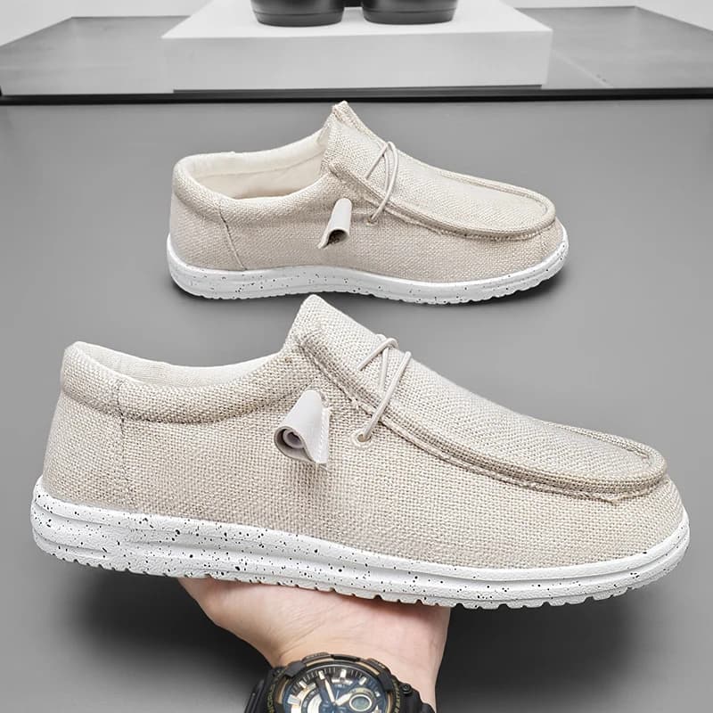 Summer Canvas Shoes For Men Loafers Lightweight Breathable Men's Casual Shoes Comfortable Flat Slip-on Shoes Man Large Size 47