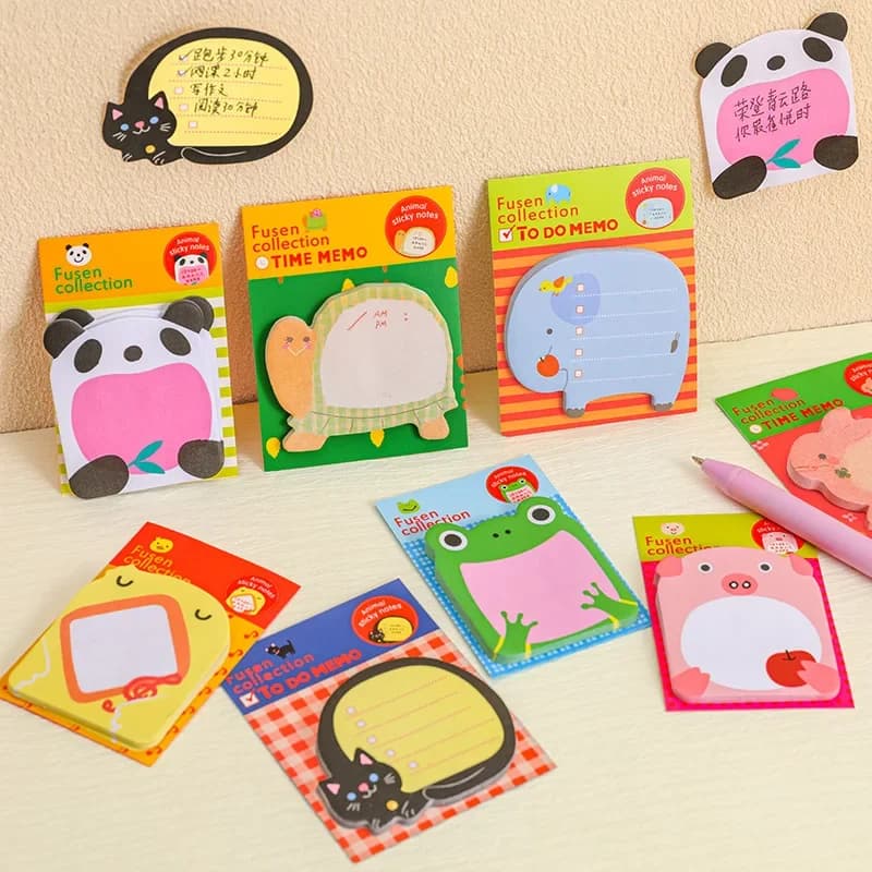 Cancelleria creativa Serie Forest Animal Paradise Blocco note di carta carino / Adesivo Post Sticky Notes Blocco note Forniture per ufficio scolastico