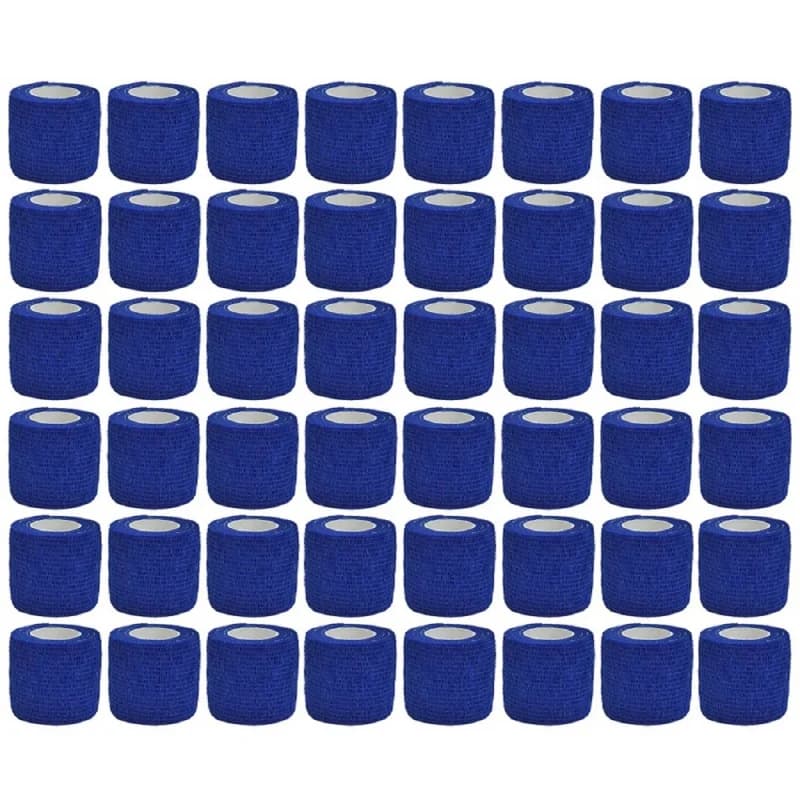 1/6/10/24/48pcs blu scuro Benda elastica autoadesiva 4.6m Nastro avvolgente sportivo di colore per nastro di pronto soccorso per ginocchio con articolazione delle dita