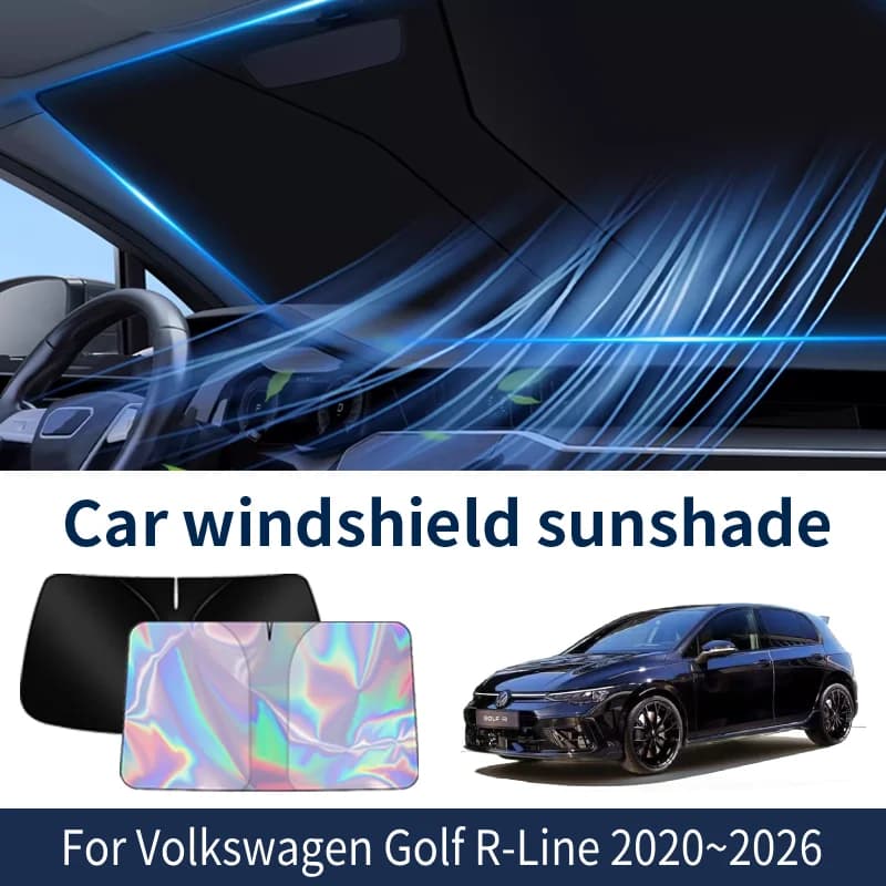 Parabrezza anteriore Parasole Per Volkswagen Golf R-Line 2020 ~ 2026 2025 Auto Visiera Parasole Isolamento termico Estate Accessori di Raffreddamento