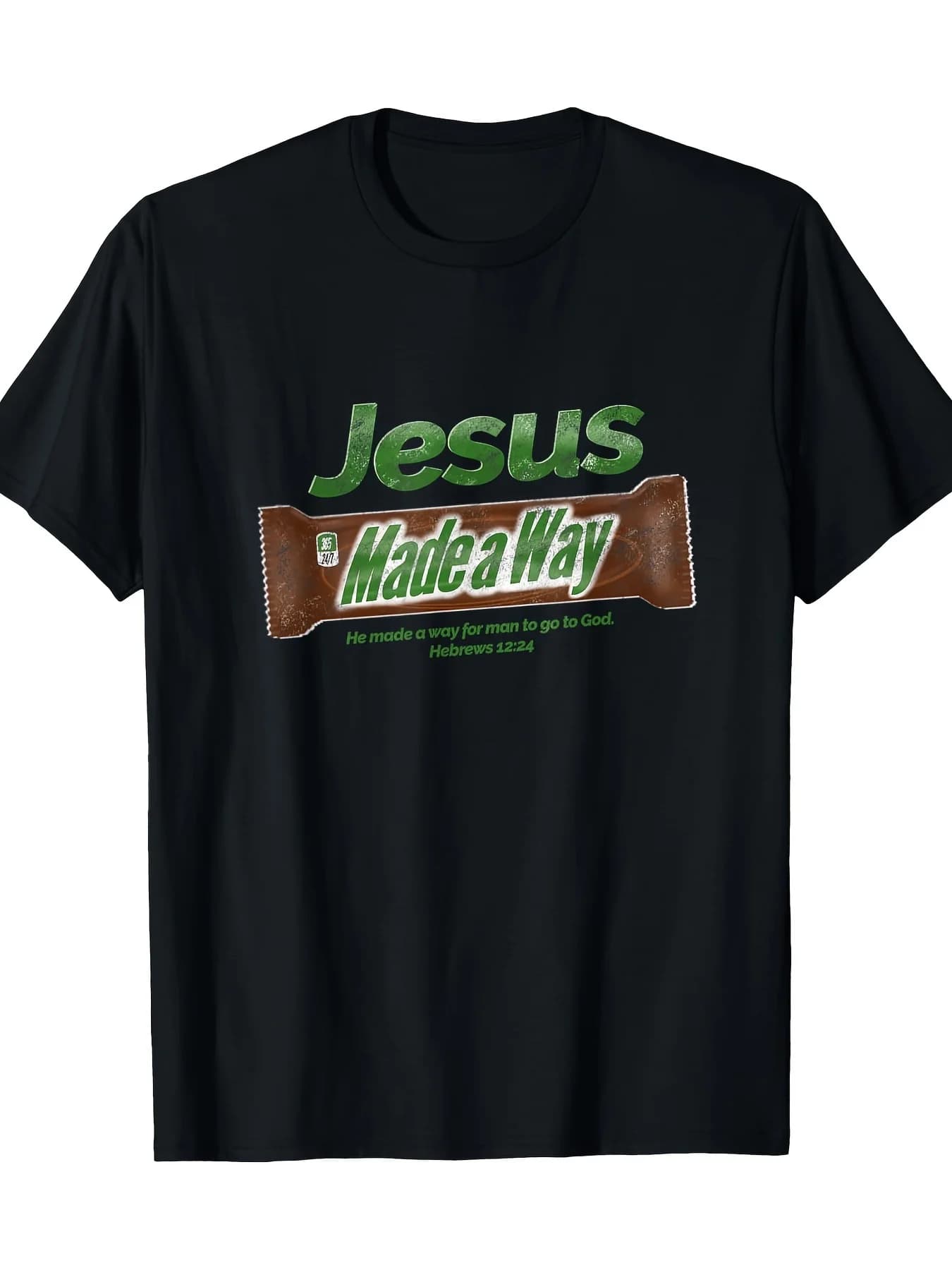 T-shirt con motivo Jesus Path - Regalo cristiano casual da uomo, 100% cotone, manica corta, girocollo, design geometrico, lavabile in lavatrice, maglietta girocollo con stampa digitale a trasferimento di calore
