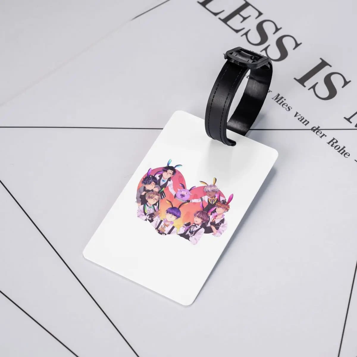 Etichette per Bagagli 'Bunny Event Obey Me', Accessori per Valigie, Tag per Bagaglio da Viaggio, Porta Etichetta con Nome e Indirizzo