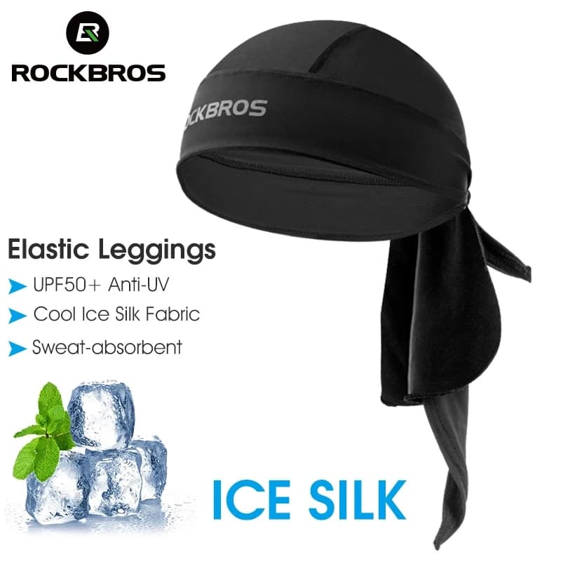ROCKBROS Sport Estivi Foulard Protezione UV Quick Dry Ciclismo Bandana Cappello da pirata Fascia per bicicletta Biker Headwrap Uomo Copricapi
