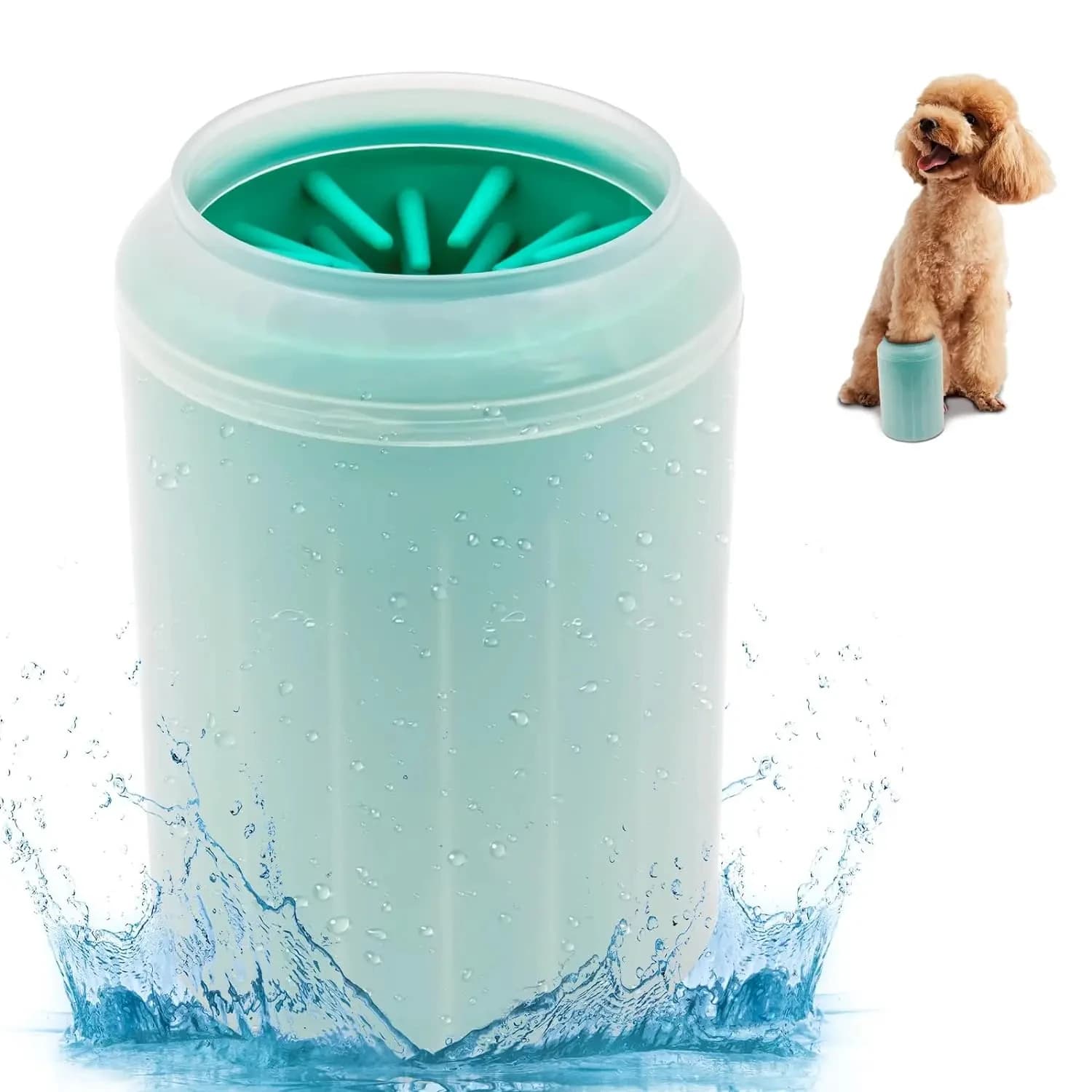 Tazza per lavaggio piedi per animali domestici in materiale morbido silicone, detergente per piedi per cani e gatti, massaggio portatile, prodotti per la pulizia del bagno