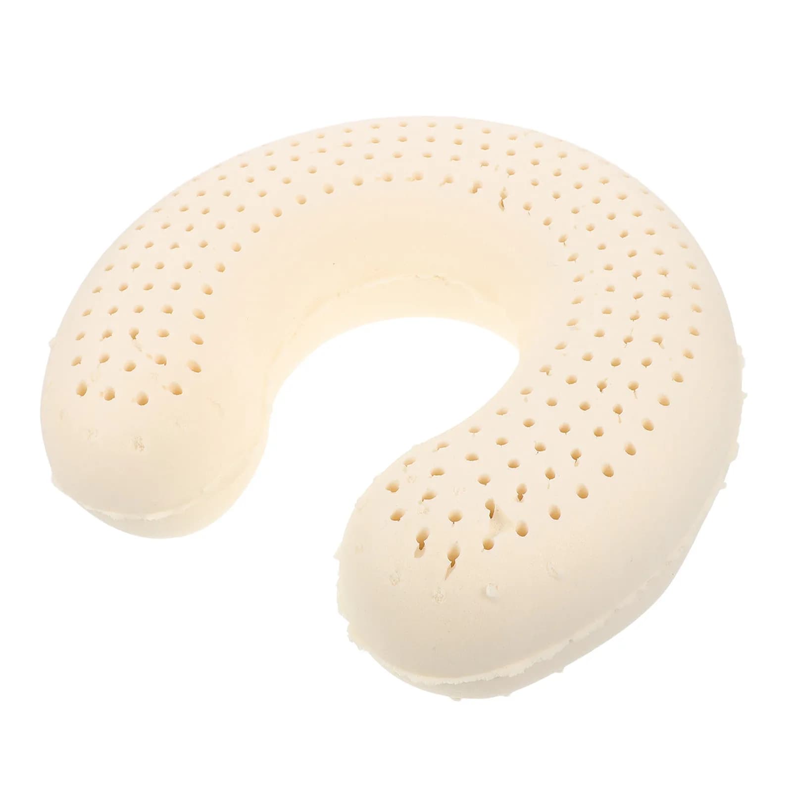 Cuscino per il Collo in Lattice Ergonomico a Forma di U, Supporto per il Collo per Voli, Viaggi su Strada, Ufficio, Casa, Traspirante in Lattice Naturale