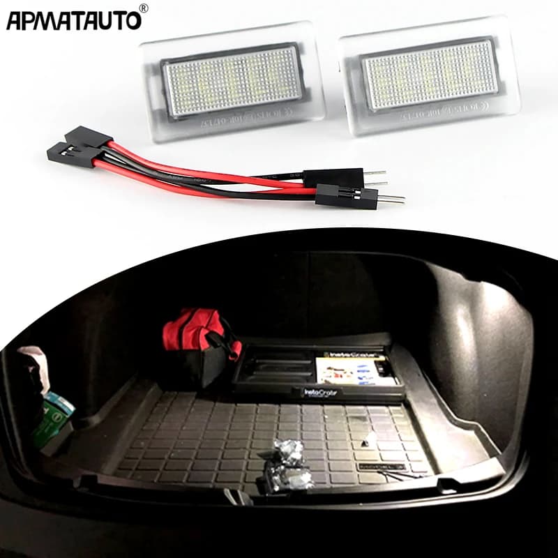 2 Pezzi di Luci LED Bianche Xenon per Interni Auto Tesla Model S, Model X, Model 3, Illuminazione Vano Bagagli, Luci di Cortesia per Portiere, Accessori