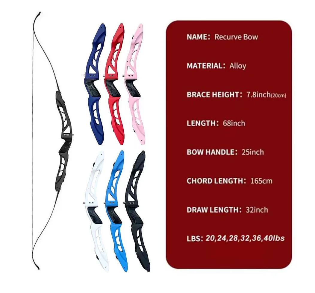 68 Inch ILF Recurve Bow 20-40LBS - Right Handed Archery Bow for Hunting Target Shooting Training F165