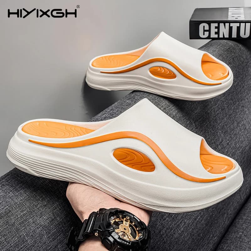Spring Summer EVA Soft Slides For Men Indoor Outdoor Slippers Sandals Beach Casual Shoes Garden Shoes Male House Slippers