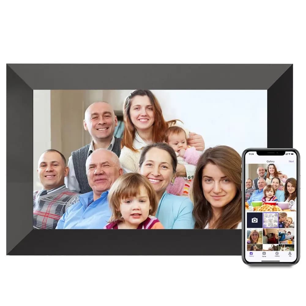 Cornice digitale per foto, schermo touch ad alta definizione da 10,1 pollici, memoria da 16 GB, cornice digitale con funzione di rotazione automatica.G