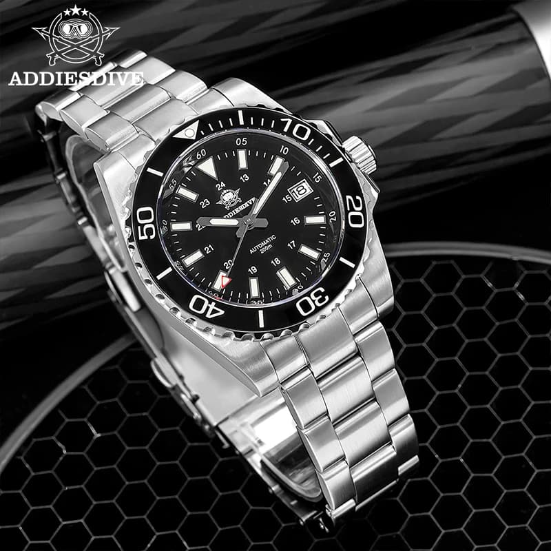 ADDIESDIVE Men's Watch 8215 Mechanical Sapphire Luminous Watch 200m Ceramic Bezel Watch Automatic Watch Gift Watch AD2504
