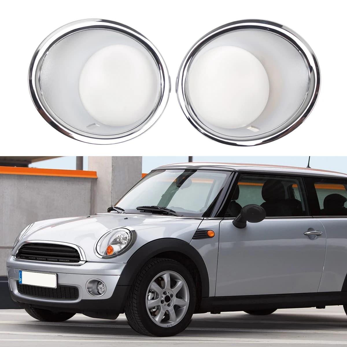 51112753661 51112753662 Auto Side Front Fendinebbia Bezel Chrome Trim for Mini Cooper R55 R56 R57 2007- 2011